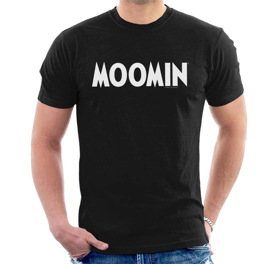 Moomin White Text Logo Men's T-Shirt-ALL + EVERY