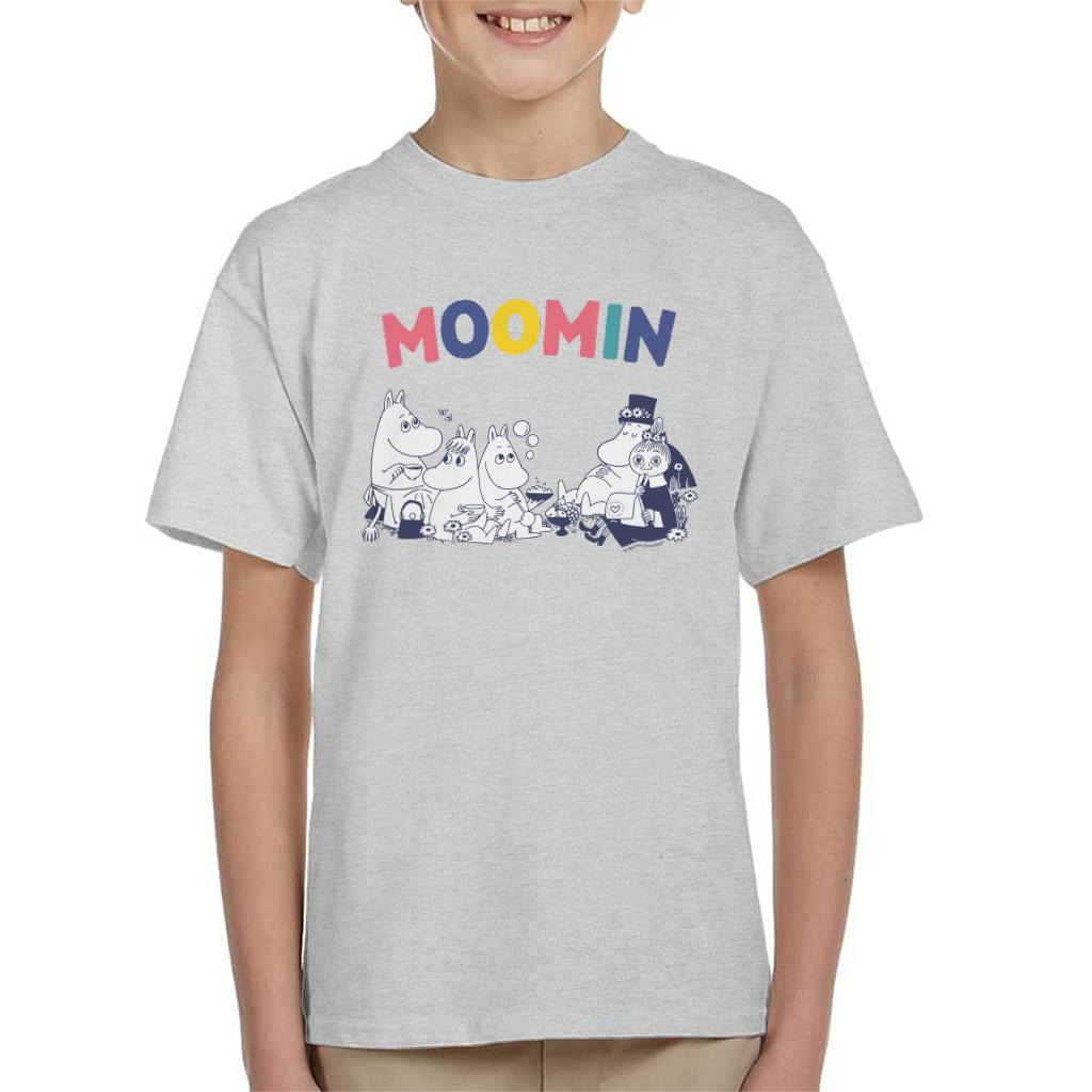 Moomin Family Rainbow Text Kid's T-Shirt