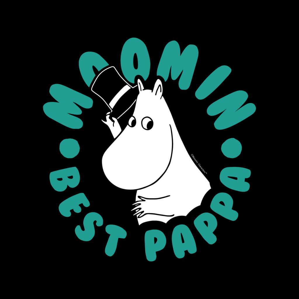 Moomin Best Pappa Circle Text White Outline Men's T-Shirt-ALL + EVERY