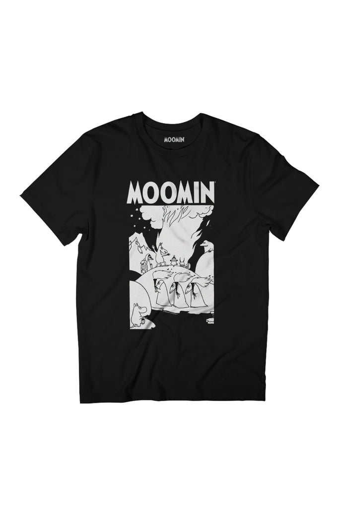 Moomin Moominland Midwinter Bonfire Scene Women's Relaxed Fit T-Shirt-ALL + EVERY