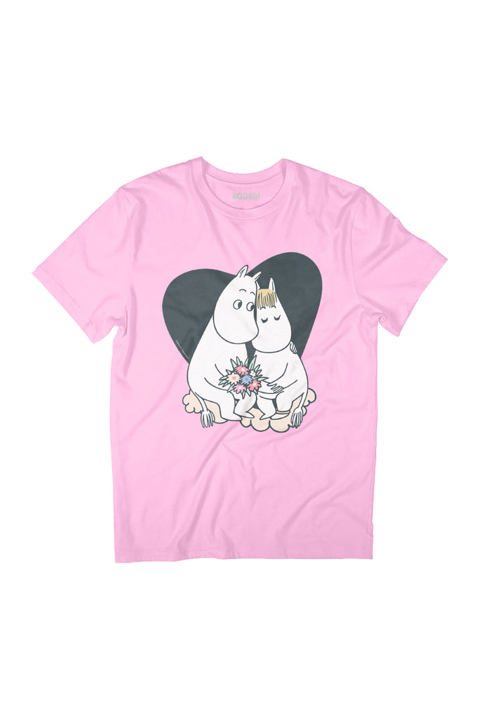 Moomin Love Moomintroll & Snorkmaiden Together Heart Women's Relaxed Fit T-Shirt-ALL + EVERY
