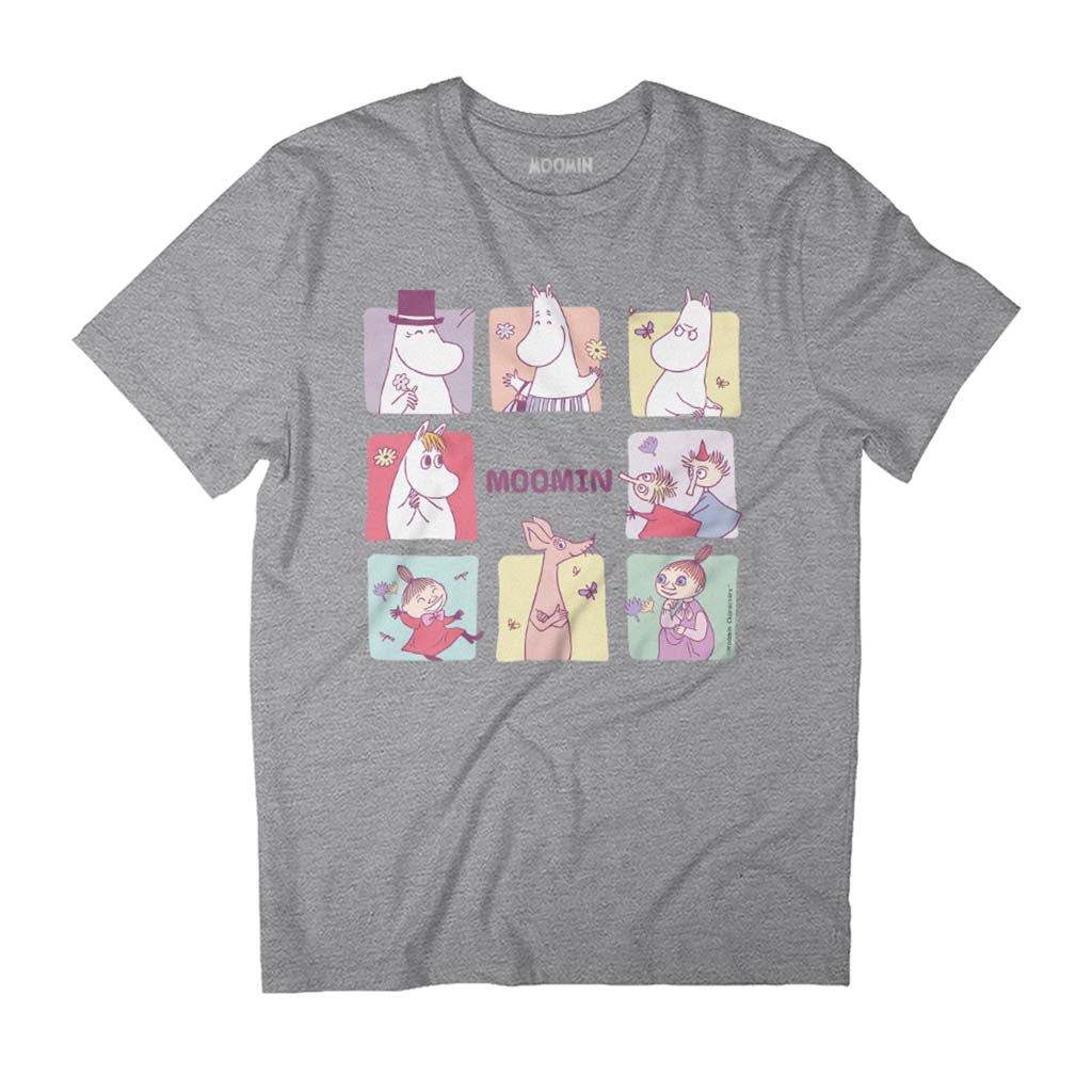 Moomin Square Character Blocks Men's T-Shirt-ALL + EVERY