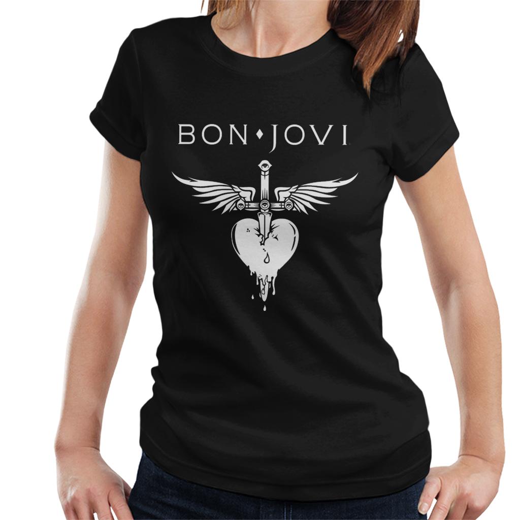 Bon Jovi Dagger Heart Logo Women's T-Shirt