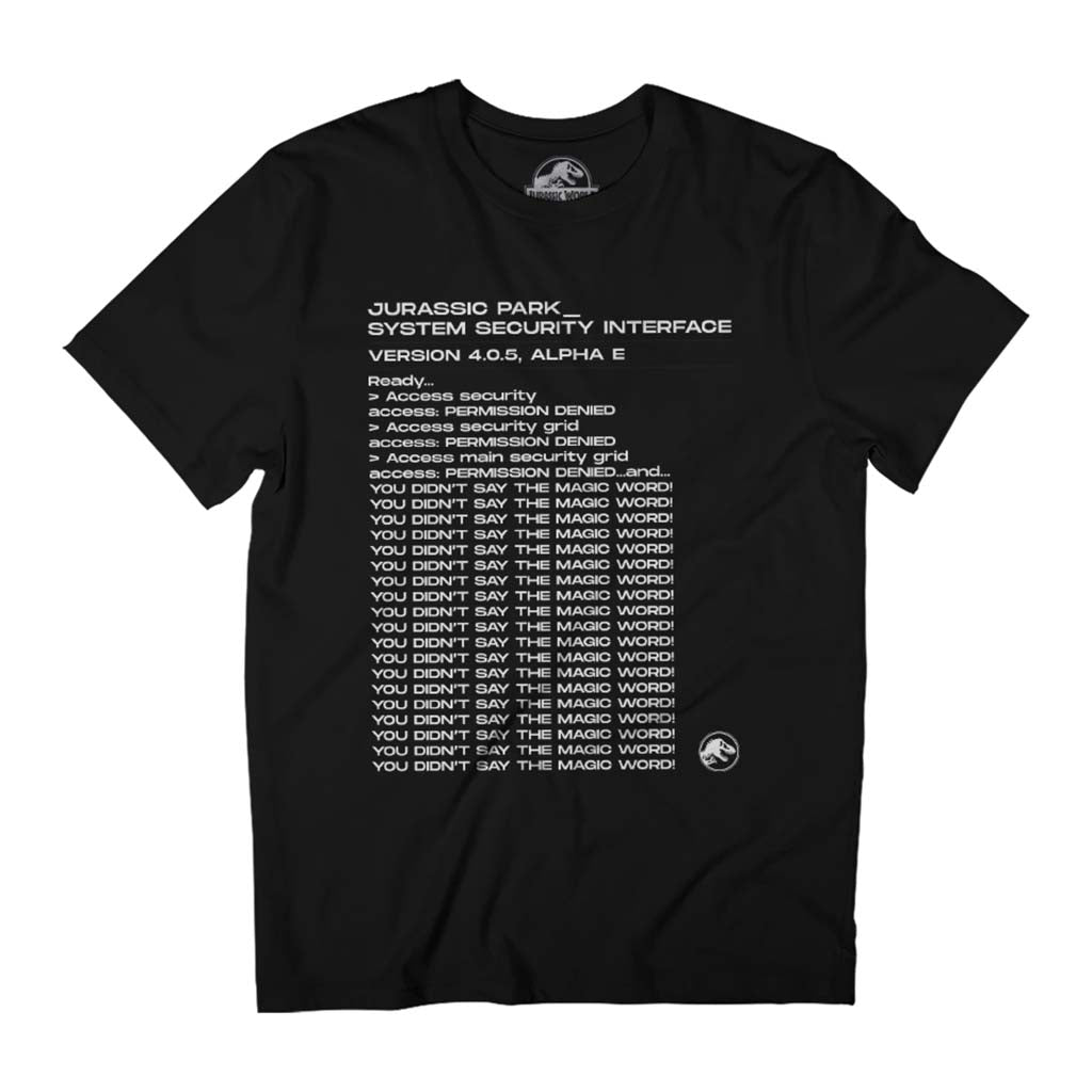 Jurassic Park System Security Interface Men's T-Shirt