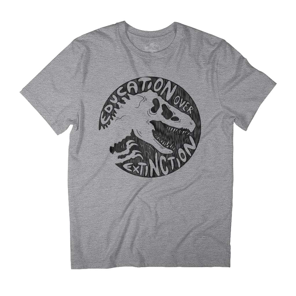 Jurassic Park Education Over Extinction Men's T-Shirt