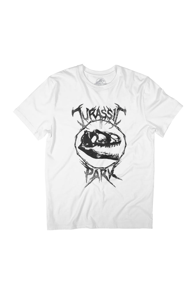 Universal Jurassic Park T Rex Fossil Logo Women's Relaxed Fit T-Shirt-ALL + EVERY
