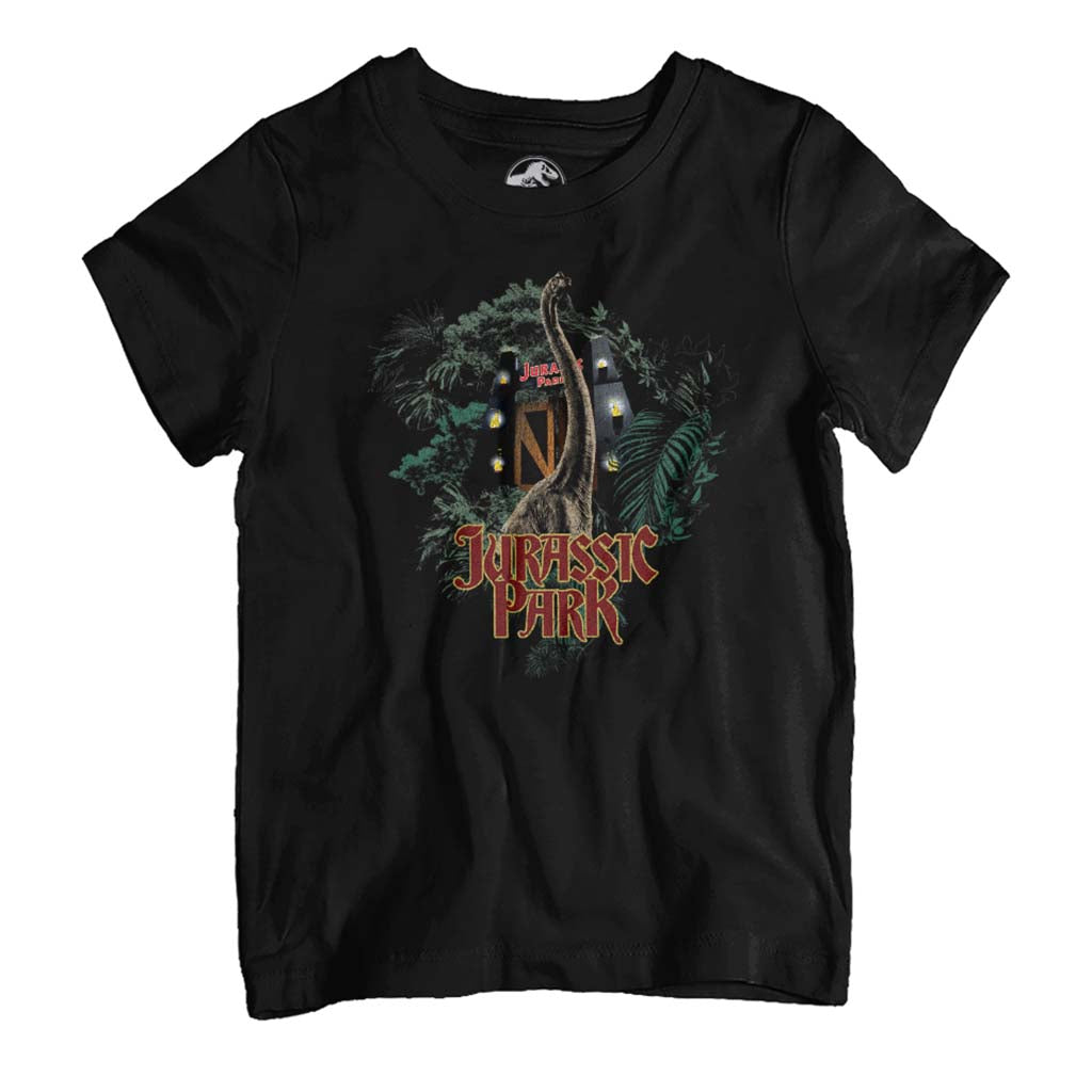 Jurassic Park Entrance Brachiosaurus Kid's T-Shirt-ALL + EVERY