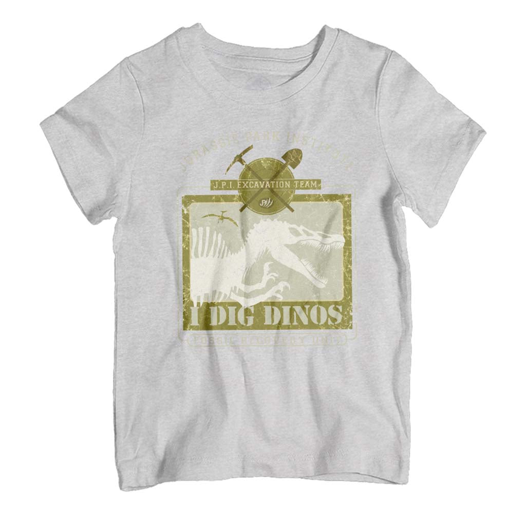 Jurassic Park Institute I Dig Dinos Fossil Recovery Unit Kid's T-Shirt-ALL + EVERY