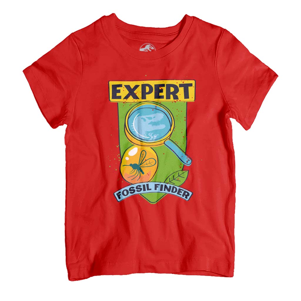 Jurassic Park Expert Fossil Finder Kid's T-Shirt-ALL + EVERY