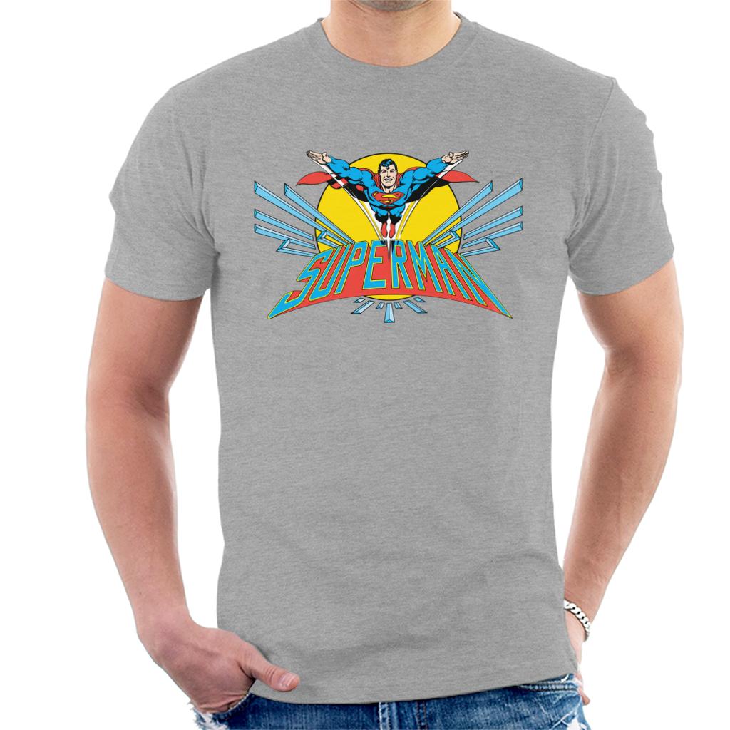 Superman Flying Past The Sun Men's T-Shirt