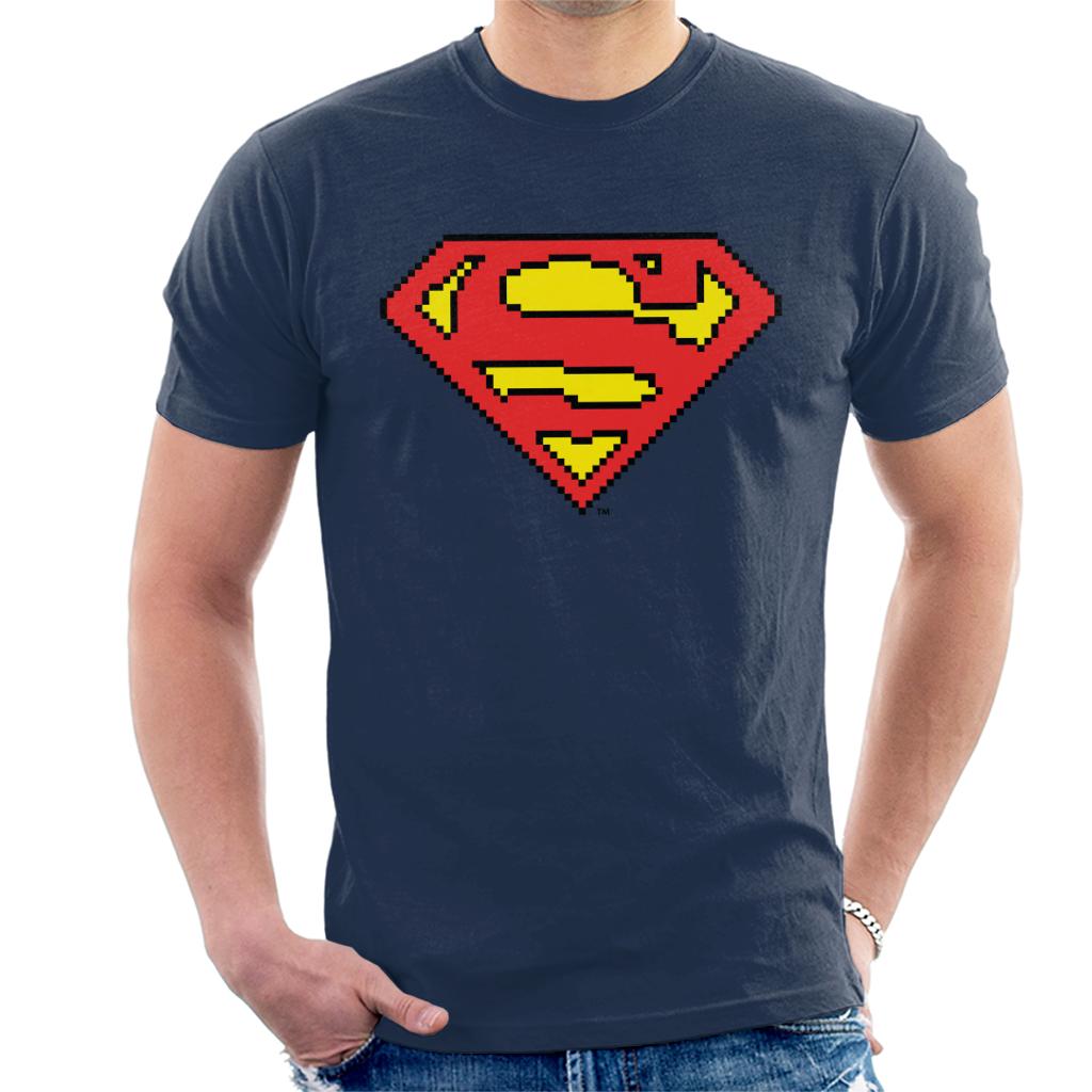 Superman Pixelated Logo Men's T-Shirt