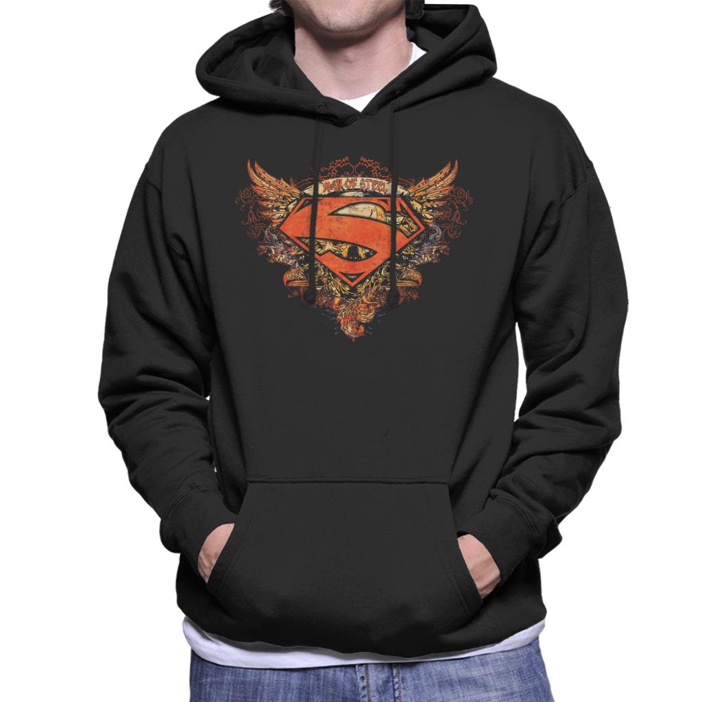 Superman Wings Tattoo Man Of Steel Men's Hooded Sweatshirt-ALL + EVERY