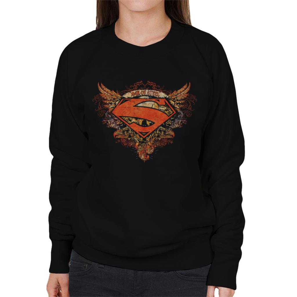 Superman Wings Tattoo Man Of Steel Women's Sweatshirt-ALL + EVERY