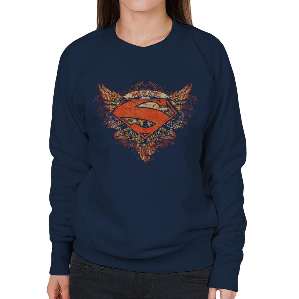 Superman Wings Tattoo Man Of Steel Women's Sweatshirt-ALL + EVERY