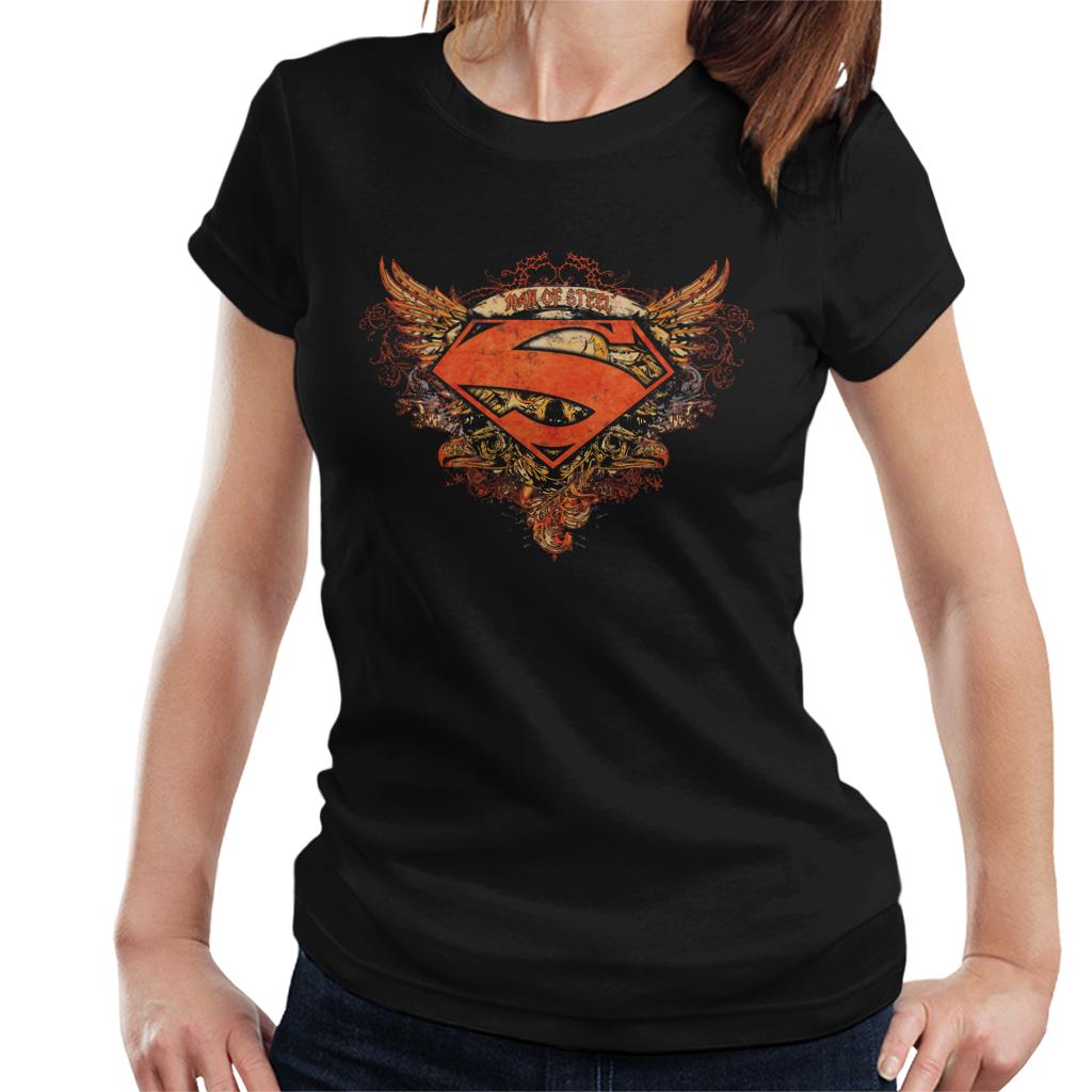 Superman Wings Tattoo Man Of Steel Women's T-Shirt-ALL + EVERY