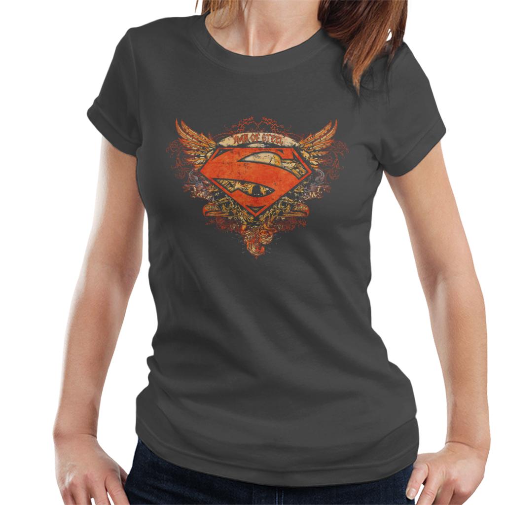 Superman Wings Tattoo Man Of Steel Women's T-Shirt-ALL + EVERY