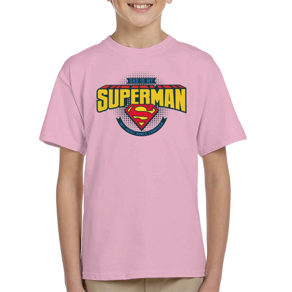 Superman Fathers Day Dad Is My Hero Since Forever Kid's T-Shirt-ALL + EVERY