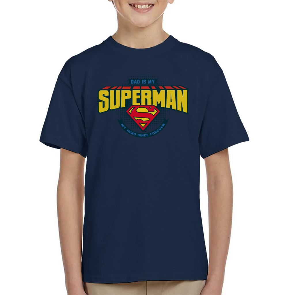 Superman Fathers Day Dad Is My Hero Since Forever Kid's T-Shirt-ALL + EVERY