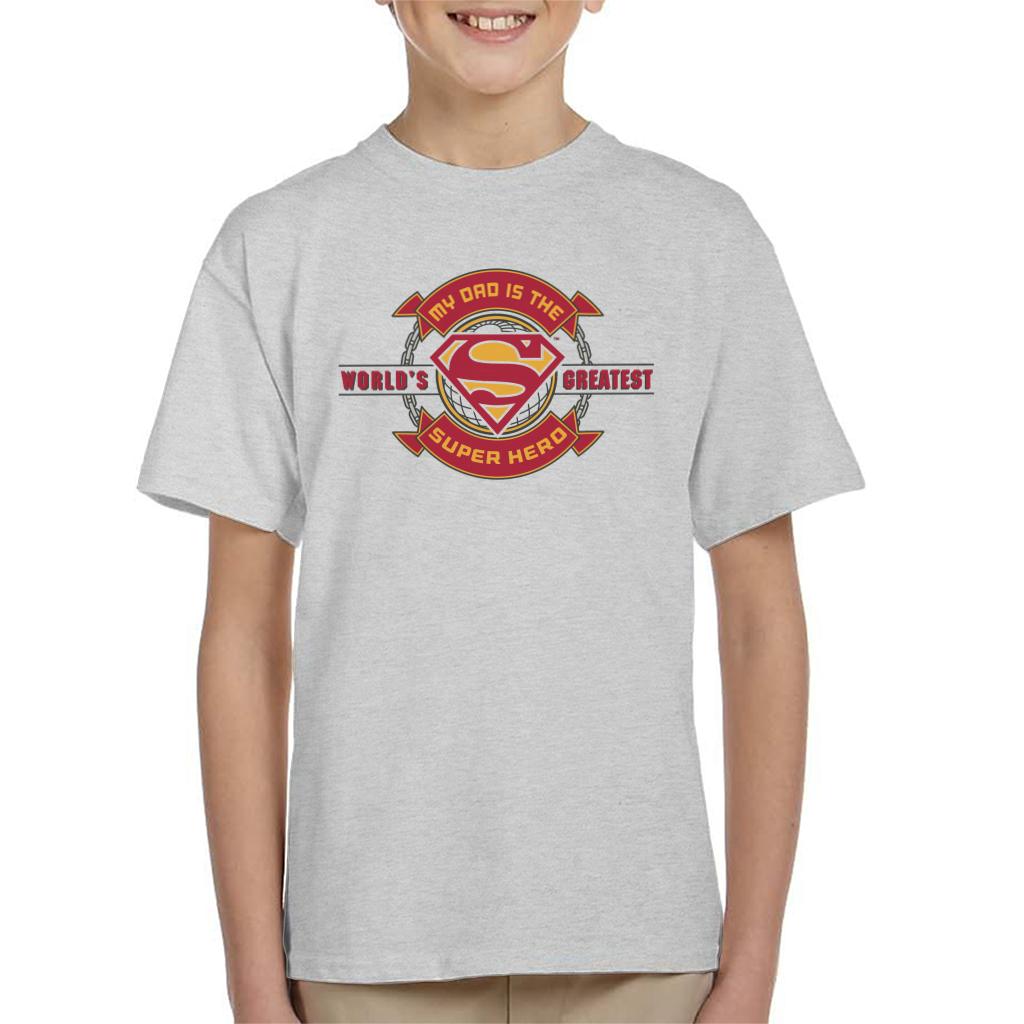 Superman My Dad Is The Super Hero Fathers Day Kid's T-Shirt-ALL + EVERY