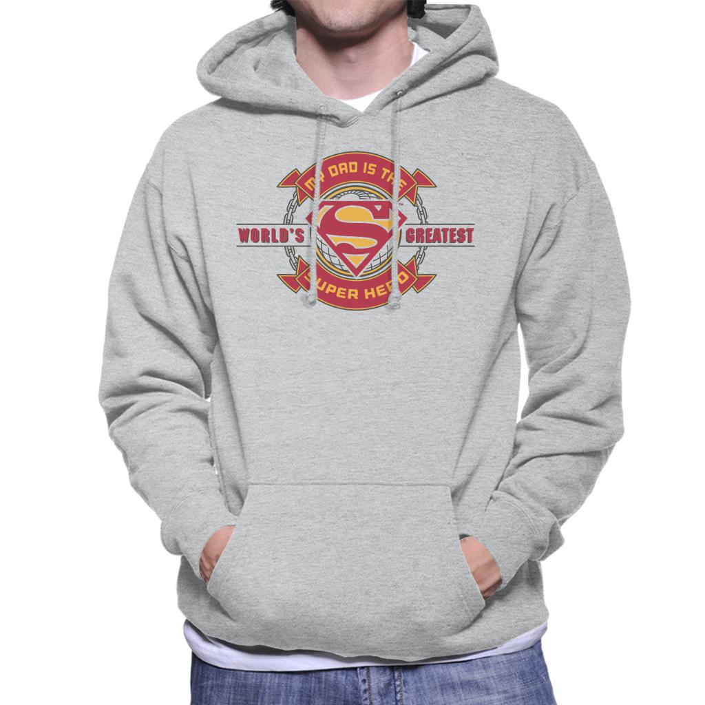 Superman My Dad Is The Super Hero Fathers Day Men's Hooded Sweatshirt-ALL + EVERY