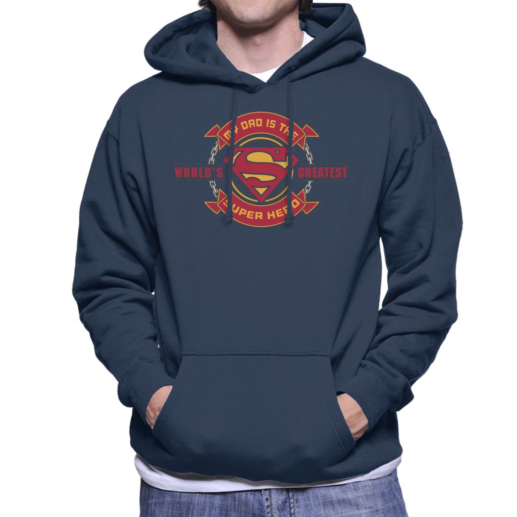 Superman My Dad Is The Super Hero Fathers Day Men's Hooded Sweatshirt-ALL + EVERY