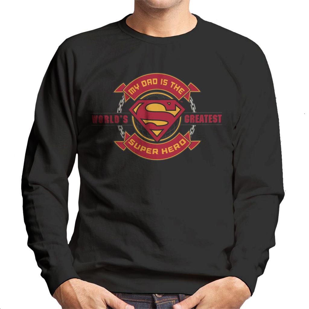 Superman My Dad Is The Super Hero Fathers Day Men's Sweatshirt-ALL + EVERY