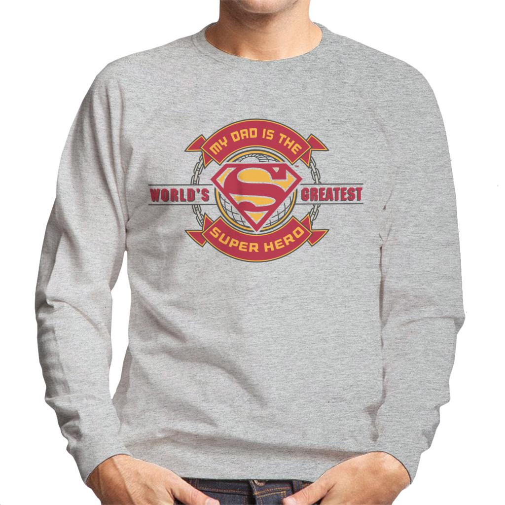 Superman My Dad Is The Super Hero Fathers Day Men's Sweatshirt-ALL + EVERY