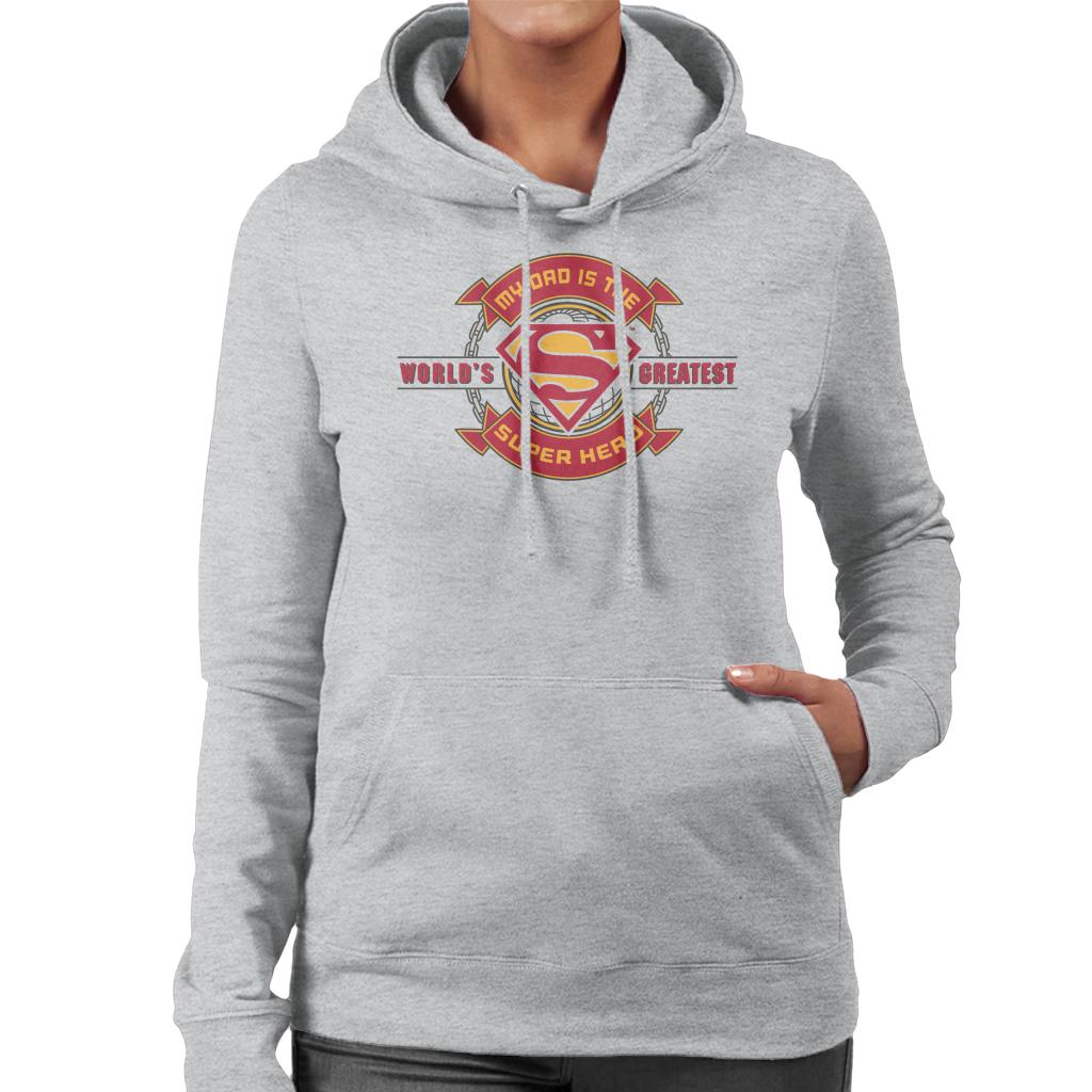 Superman My Dad Is The Super Hero Fathers Day Women's Hooded Sweatshirt-ALL + EVERY