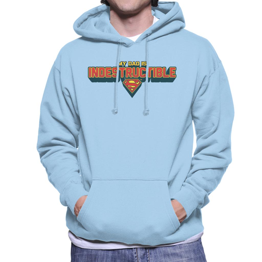 Superman My Dad Is Indestructible Fathers Day Men's Hooded Sweatshirt-ALL + EVERY