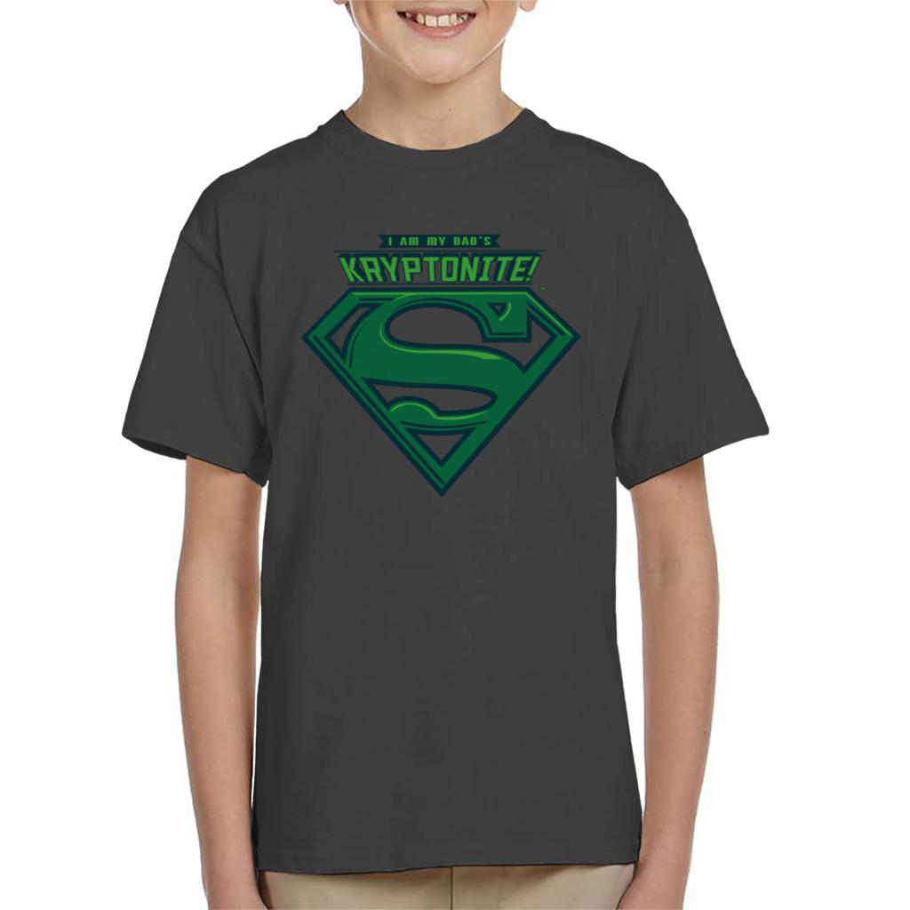 Superman I Am My Dads Kryptonite Fathers Day Kid's T-Shirt-ALL + EVERY