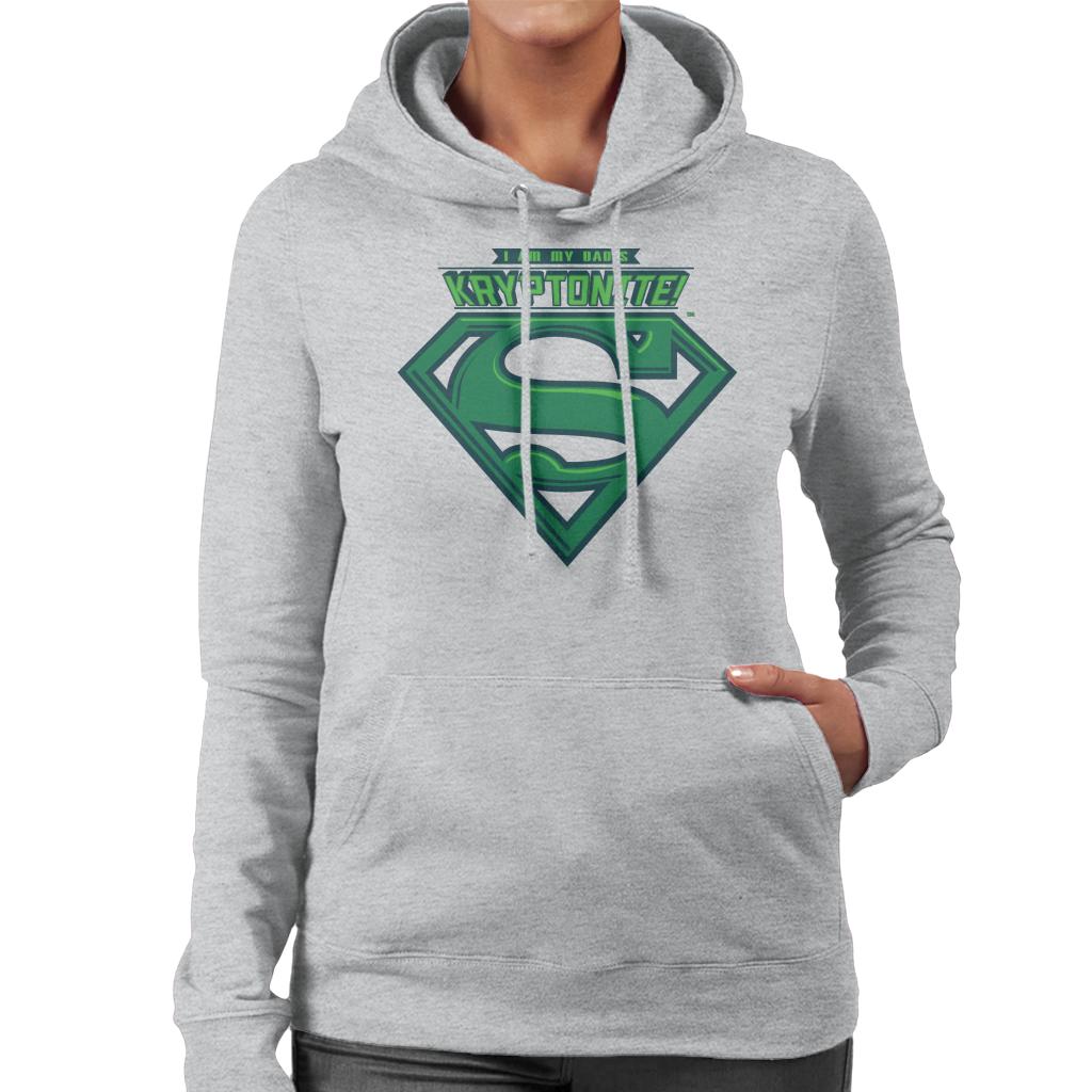 Superman I Am My Dads Kryptonite Fathers Day Women's Hooded Sweatshirt-ALL + EVERY