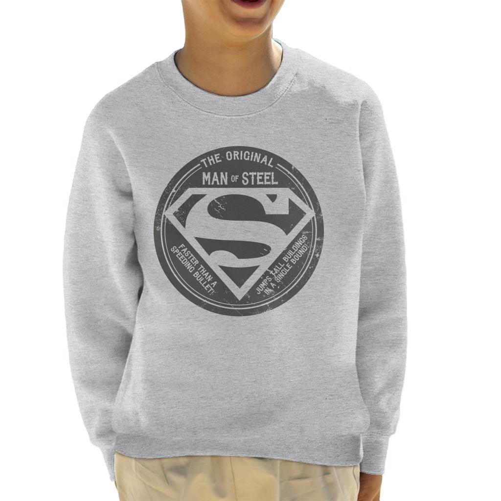 Superman The Original Man Of Steel Retro Kid's Sweatshirt-ALL + EVERY