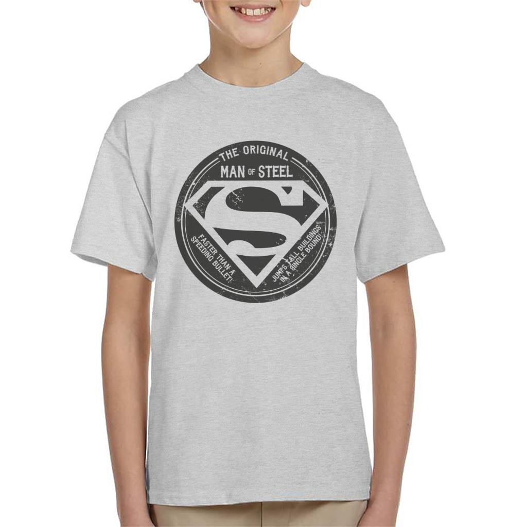 Superman The Original Man Of Steel Retro Kid's T-Shirt-ALL + EVERY