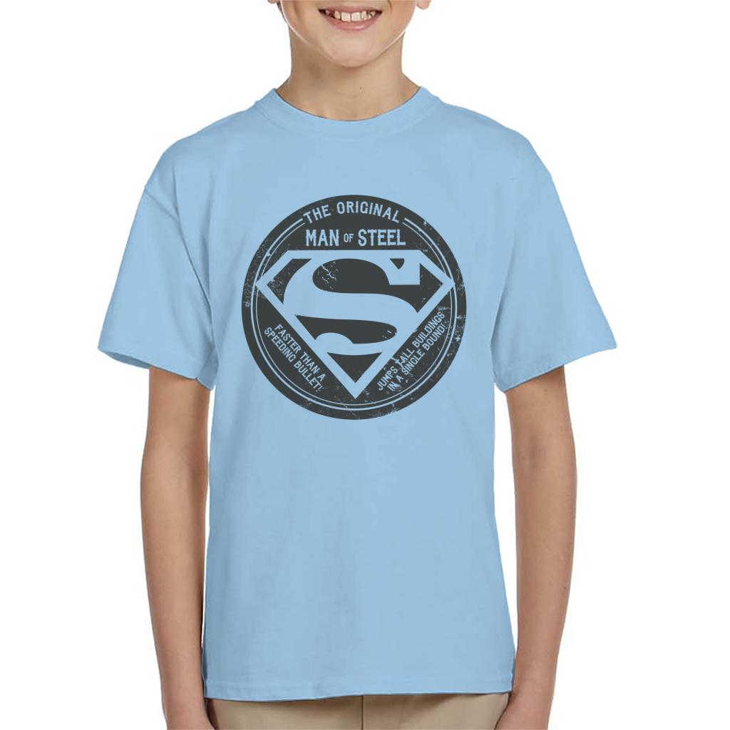 Superman The Original Man Of Steel Retro Kid's T-Shirt-ALL + EVERY