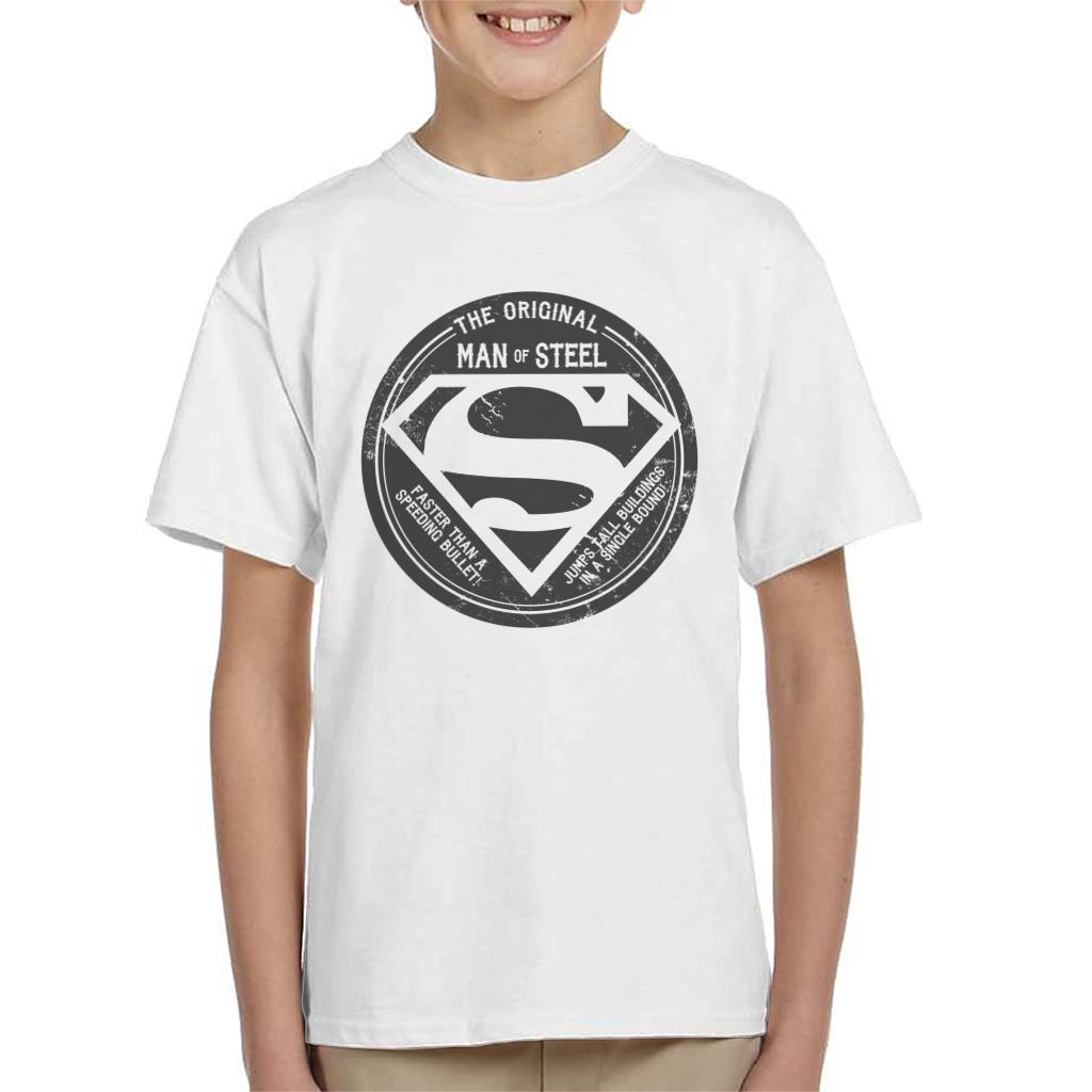 Superman The Original Man Of Steel Retro Kid's T-Shirt-ALL + EVERY