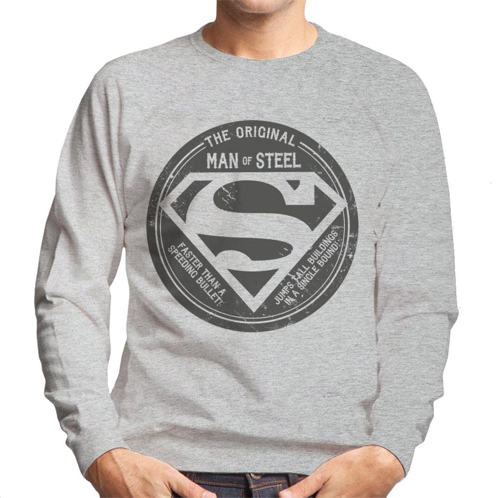 Superman The Original Man Of Steel Retro Men's Sweatshirt-ALL + EVERY