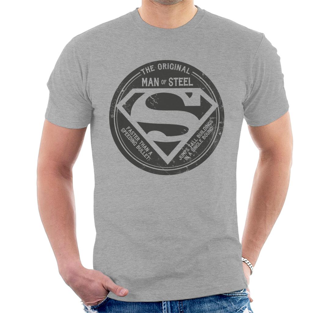 Superman The Original Man Of Steel Retro Men's T-Shirt-ALL + EVERY