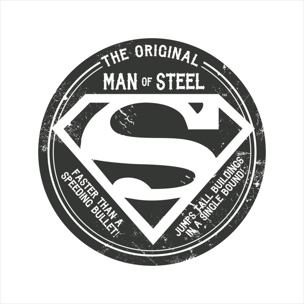 Superman The Original Man Of Steel Retro Men's Hooded Sweatshirt-ALL + EVERY