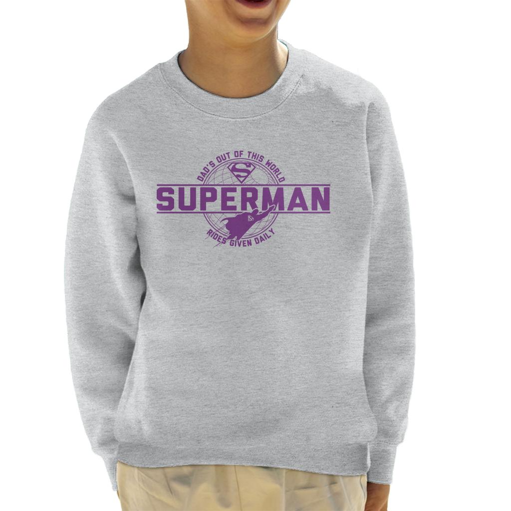 Superman Dads Out Of This World Fathers Day Kid's Sweatshirt-ALL + EVERY