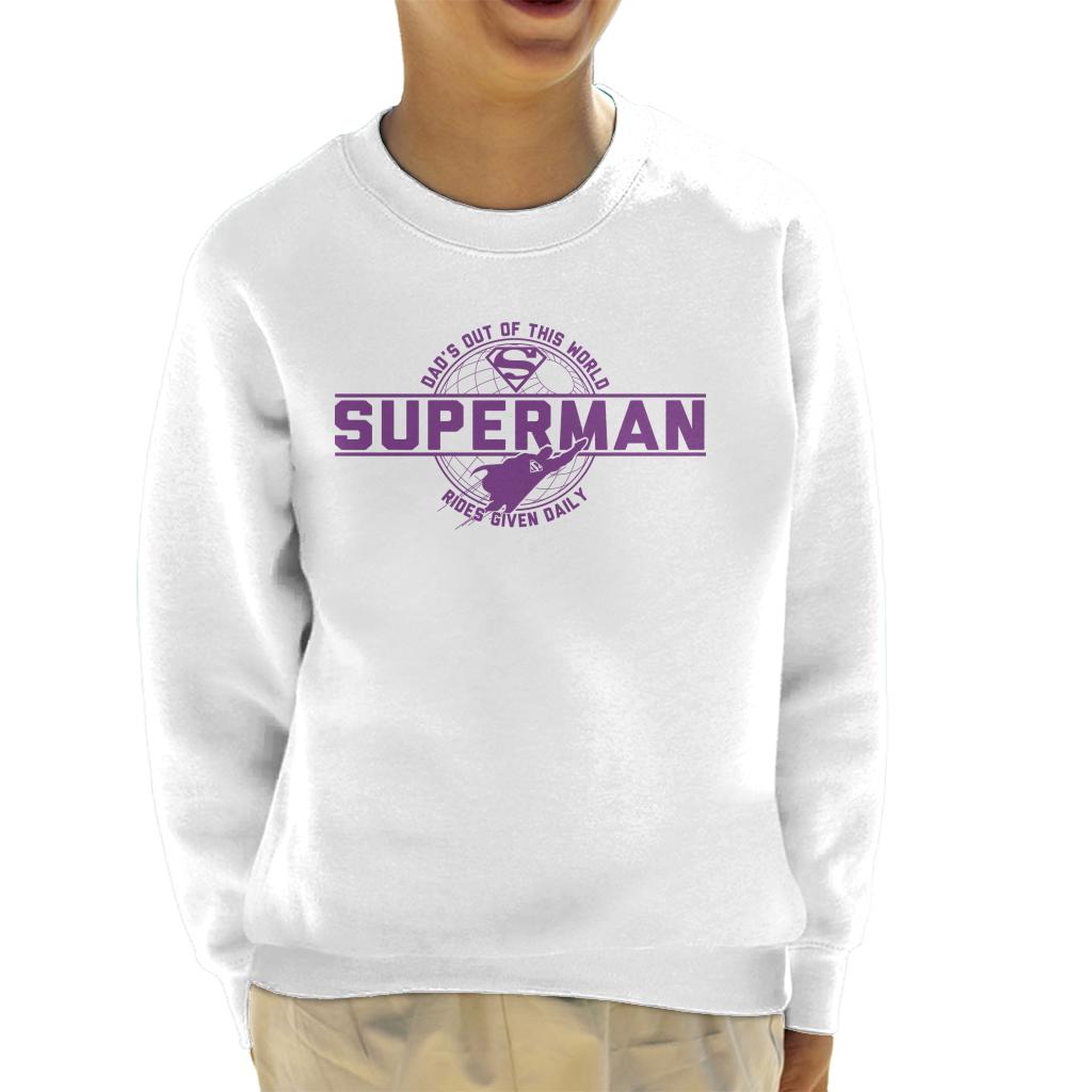 Superman Dads Out Of This World Fathers Day Kid's Sweatshirt-ALL + EVERY