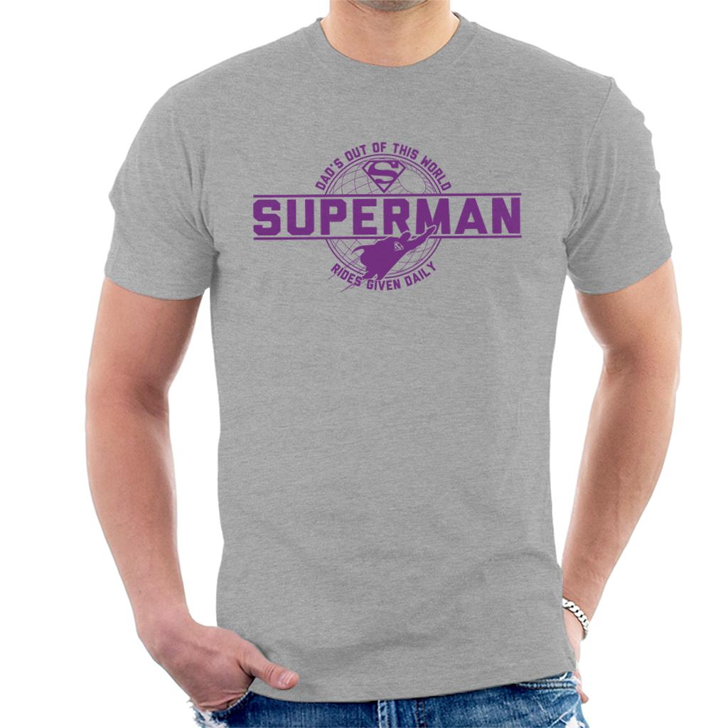 Superman Dads Out Of This World Fathers Day Men's T-Shirt-ALL + EVERY