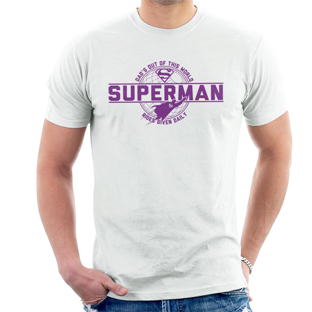 Superman Dads Out Of This World Fathers Day Men's T-Shirt-ALL + EVERY