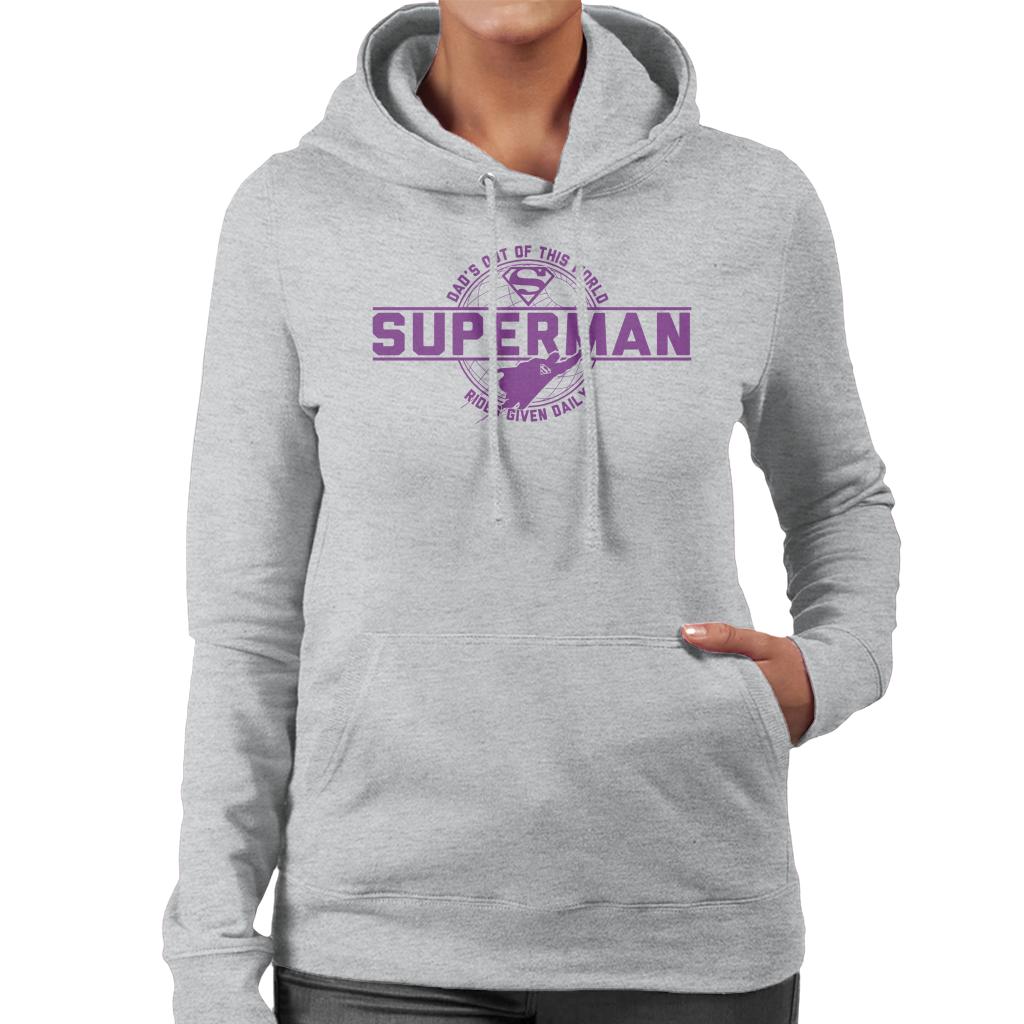 Superman Dads Out Of This World Fathers Day Women's Hooded Sweatshirt-ALL + EVERY