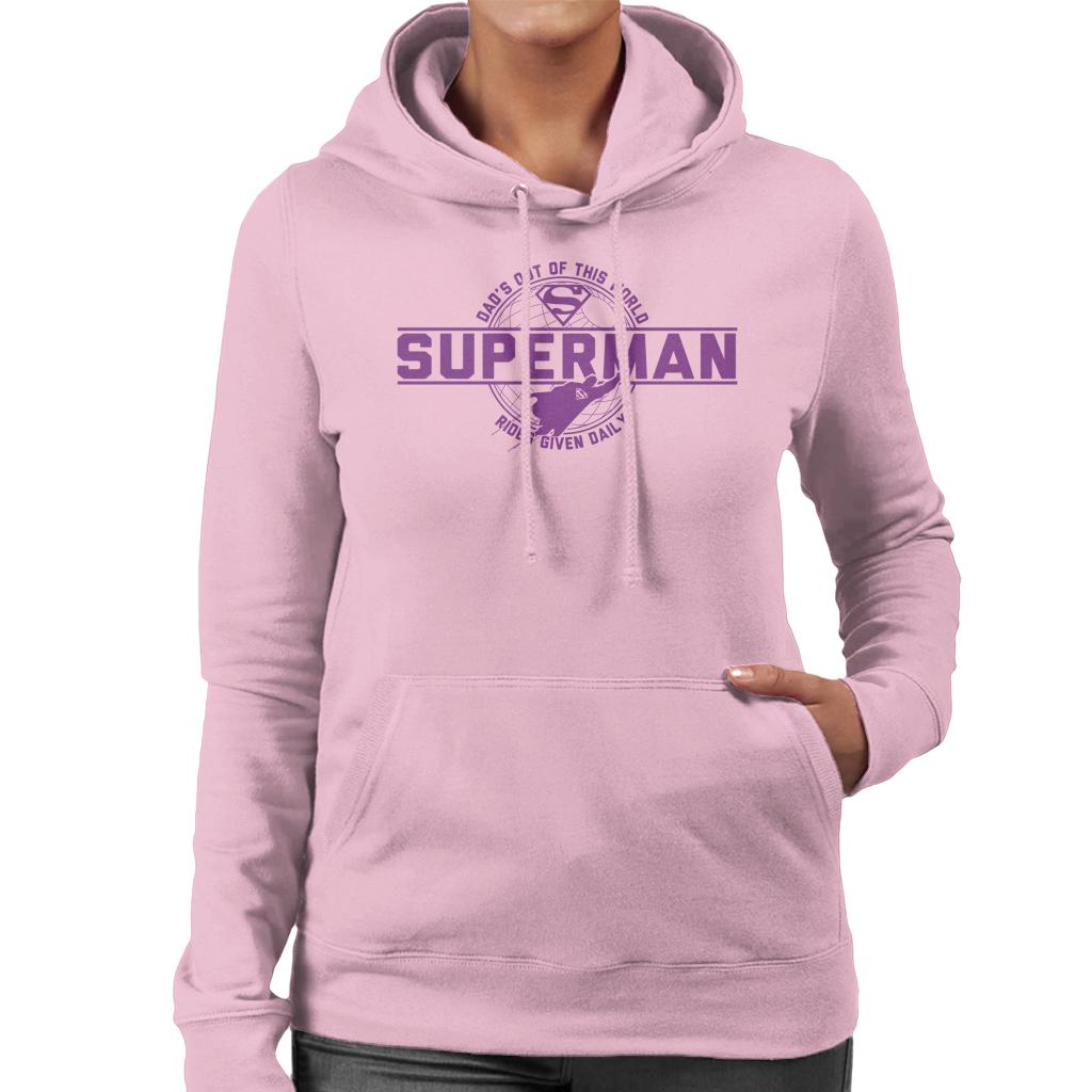 Superman Dads Out Of This World Fathers Day Women's Hooded Sweatshirt-ALL + EVERY