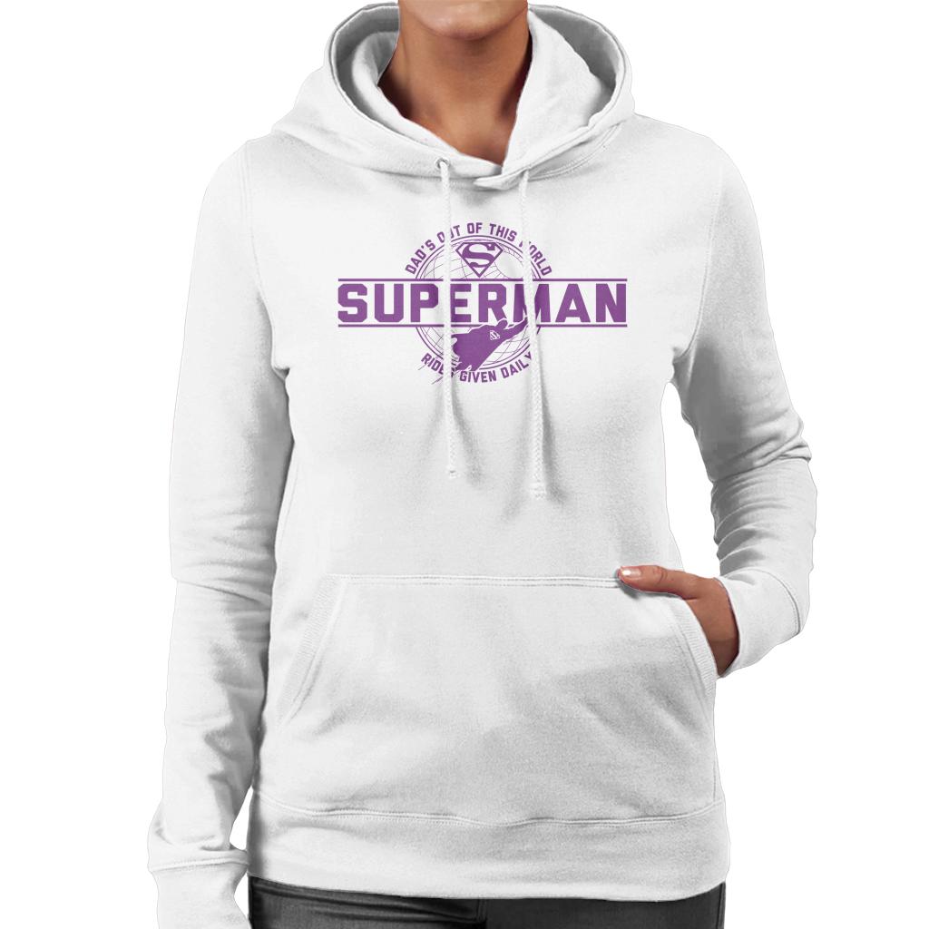 Superman Dads Out Of This World Fathers Day Women's Hooded Sweatshirt-ALL + EVERY