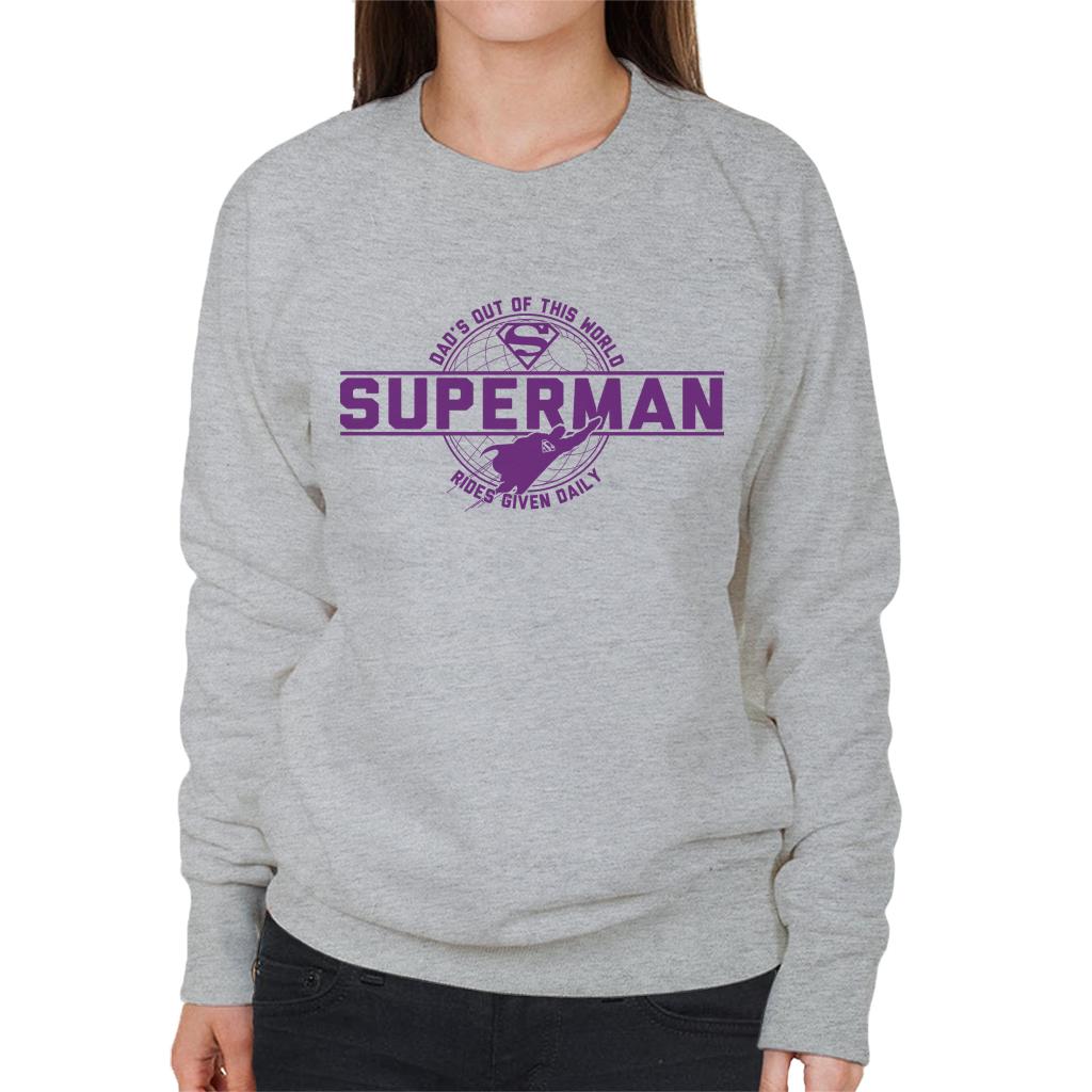 Superman Dads Out Of This World Fathers Day Women's Sweatshirt-ALL + EVERY