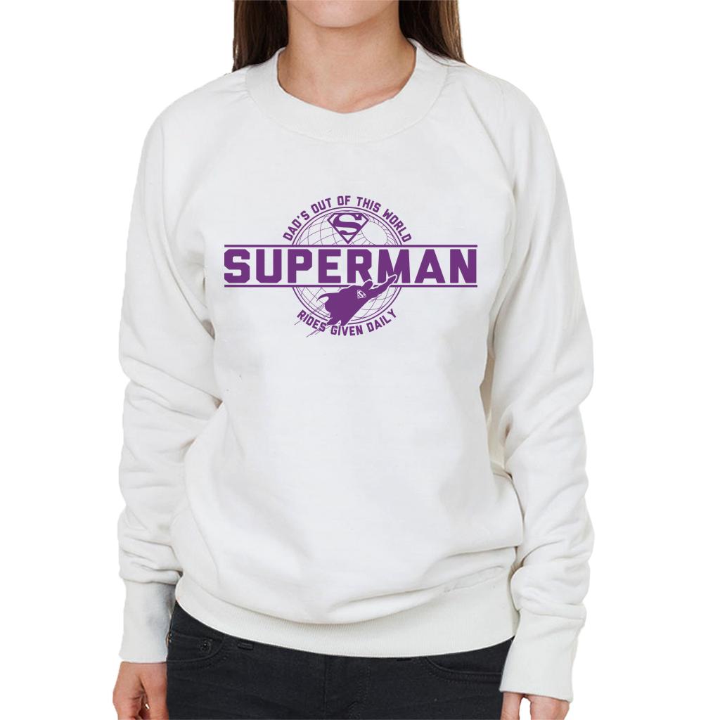 Superman Dads Out Of This World Fathers Day Women's Sweatshirt-ALL + EVERY