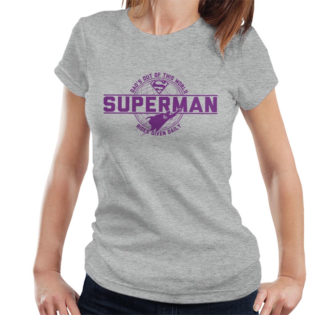 Superman Dads Out Of This World Fathers Day Women's T-Shirt-ALL + EVERY