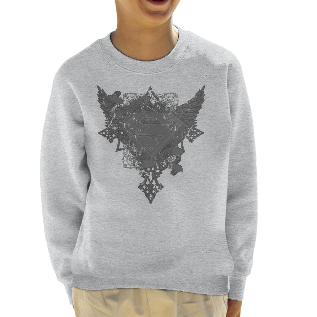 Superman Fathers Day My Hero Kid's Sweatshirt-ALL + EVERY