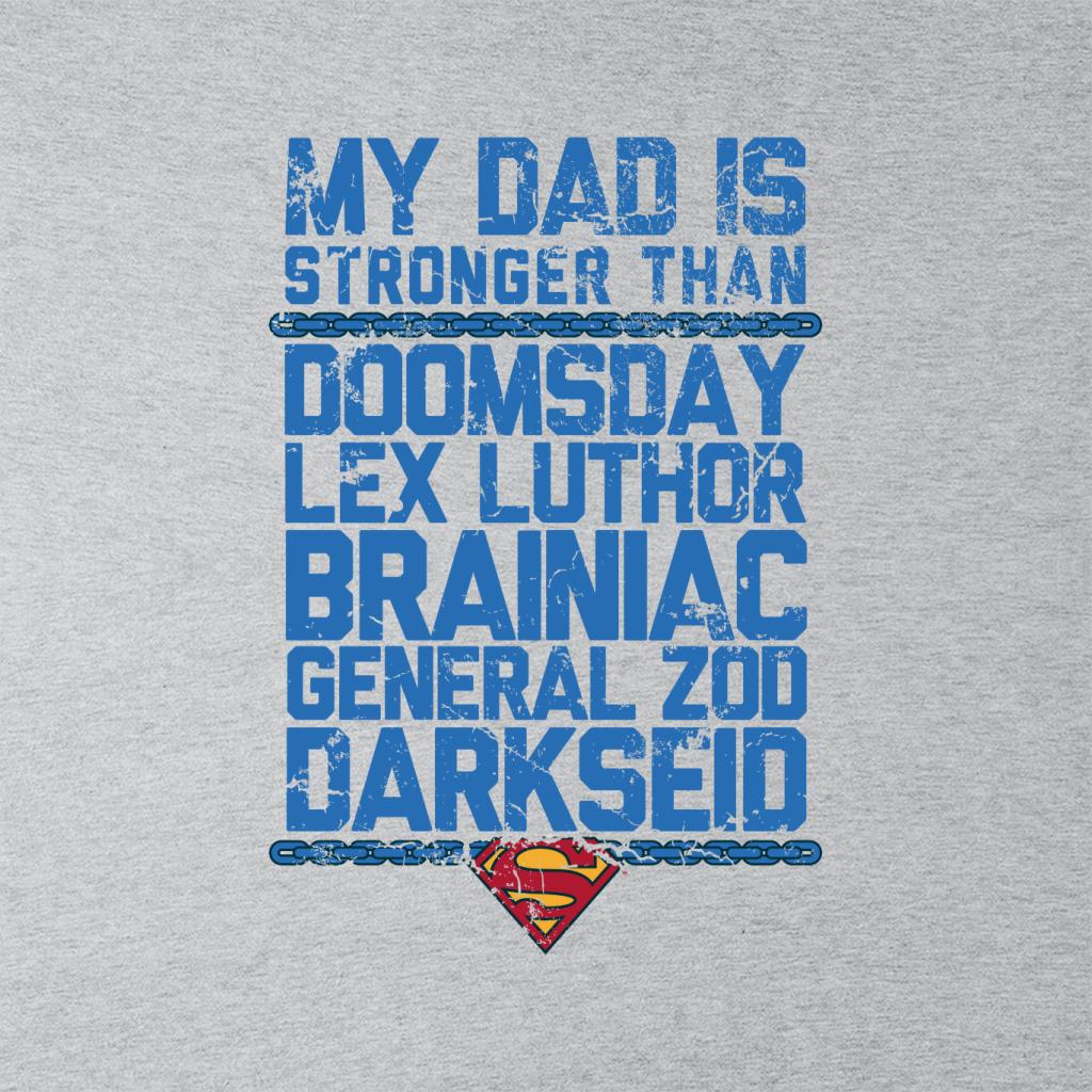 Superman My Dad Is Stronger Than Villains Fathers Day Kid's T-Shirt-ALL + EVERY